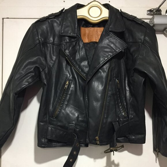 VINTAGE CUSTOM LEATHER MOTO JACKETS SIZE S - Picture 1 of 10
